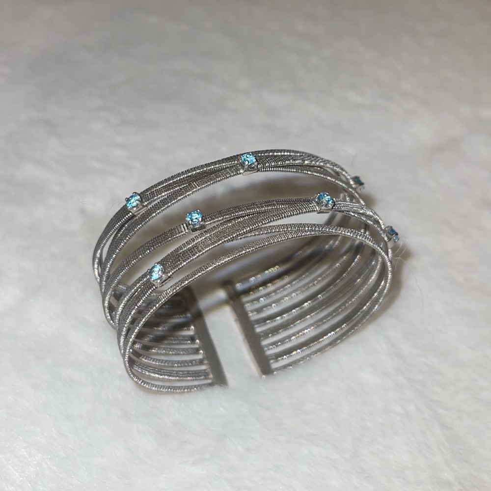 Perfect Holiday Gift! Macy’s Blue Topaz Multi-Row
Cuff Bracelet (3/4 ct. t.w.)